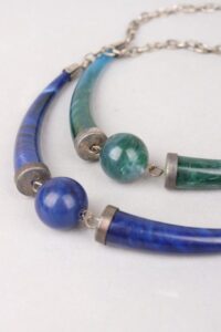 Vintage Art Deco Style Necklace (Blue) - Image 5