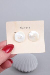1930-40s Mother of Pearl Clip Earrings (Never Used) - Afbeelding 2