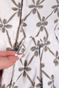 1950s White Taupe Cotton Dress | XS - Image 11