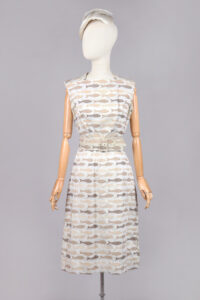 1950-60s Belted 'Fish' Novelty Day Dress | S - Image 3