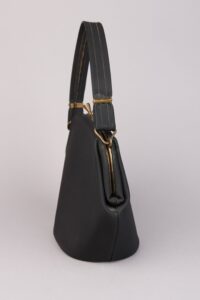1940s Black Gold Kiss Lock Closure Bag - Afbeelding 4