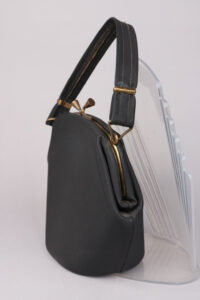 1940s Black Gold Kiss Lock Closure Bag - Afbeelding 3