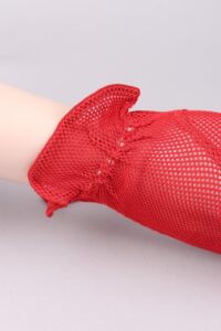 1950s Red Mesh Wrist Gloves | M - Afbeelding 5