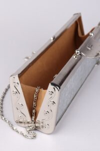 Vintage Black & Silver Clutch/Shoulder Bag - Afbeelding 12