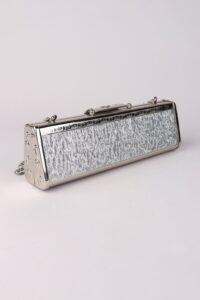 Vintage Black & Silver Clutch/Shoulder Bag - Afbeelding 7