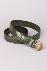 1950s Oil Slick Green Adjustable Belt With Buckle
