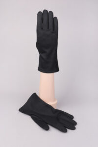 1960s Black Fleece Lined Gloves | (M)-L - Afbeelding 3