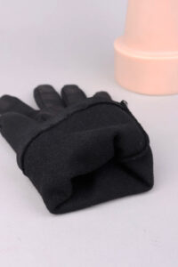 1960s Black Fleece Lined Gloves | (M)-L - Afbeelding 9
