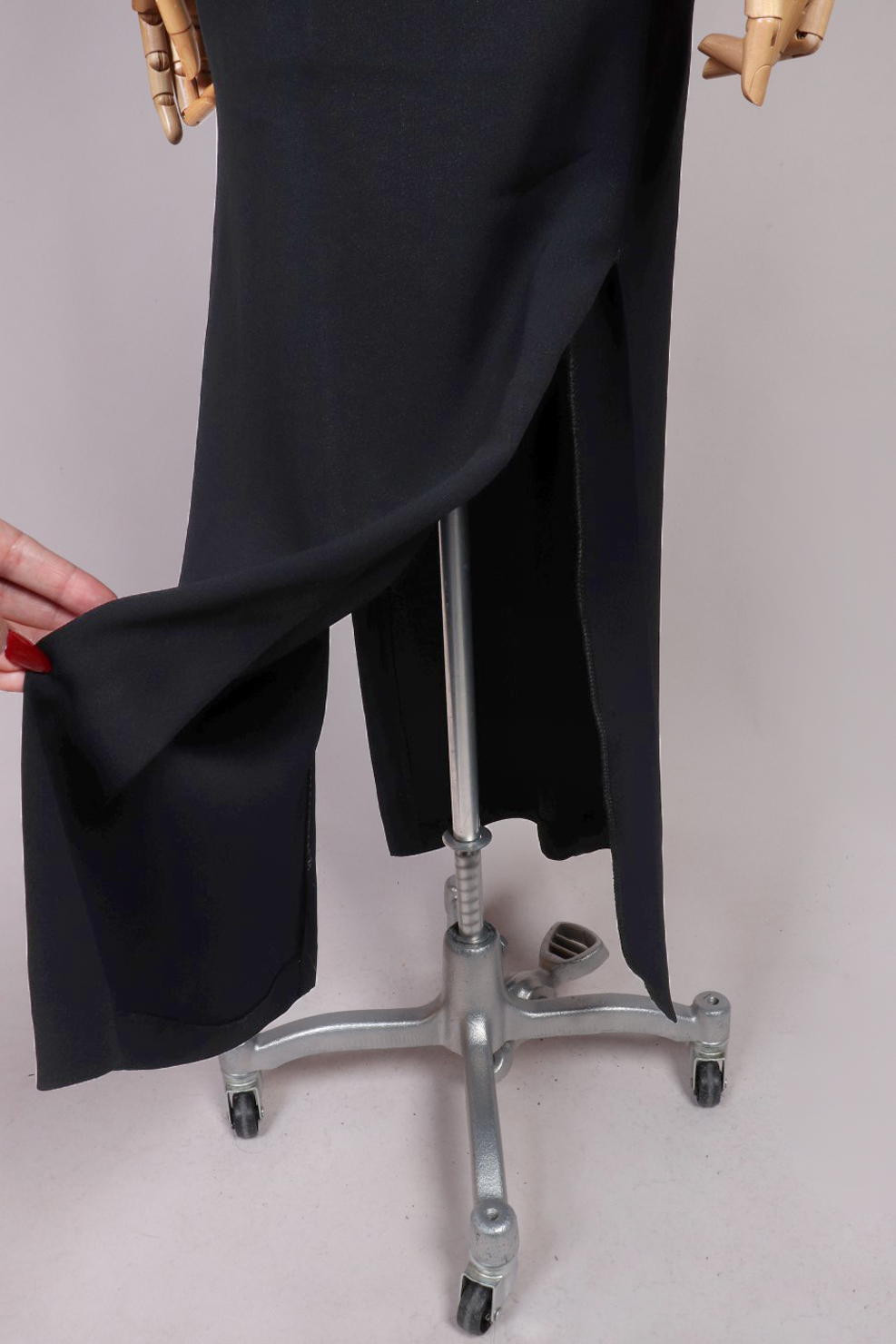 Black White Mesh Maxi Evening Dress | XS - Image 13