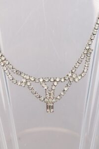 1950-60s Silver Rhinestone Necklace - Image 5