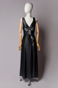 Long Black Night Gown Slip Dress | M