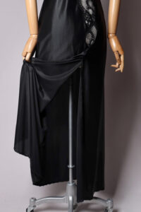 Long Black Night Gown Slip Dress | M - Afbeelding 6