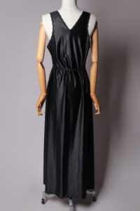 Long Black Night Gown Slip Dress | M - Afbeelding 7